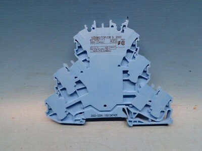 (1) 2002-3204 WAGO TopJob Triple Deck Terminal Block 500V 5.2mm BLUE 6 position - Image 1 of 3