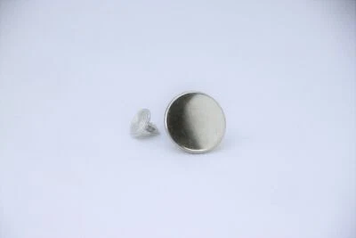 Bottoni Brevettati Pulsanti Jeansknoepfe 10x senza Cuciture Argento Liscio 17 MM - Immagine 1 di 2