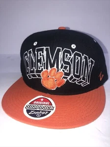 Zephyr Clemson Tigers Black Orange Embroidered Snapback Rare Cap Hat Super Clean - Picture 1 of 7