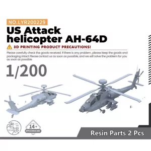 Yao's Studio LYR200229 1/200 Militär Modellbausatz US Angriffshubschrauber AH-64D - Bild 1 von 4