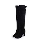 Womens Over Knee Thigh Length Dancing Boots High Heel Boots Shoes Plus Size