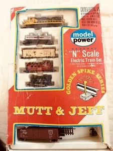 MODEL POWER: "N" Scale Electric Train Set: Golden Spike Series Mutt & Jeff #1183 - Picture 1 of 15