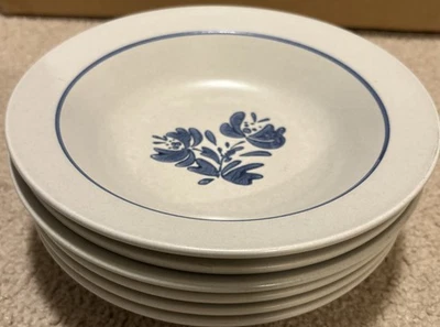 Set of 6 Pfaltzgraff YORKTOWNE Rimmed Soup/Pasta/Cereal Bowls 8 1/2” USA RARE - Image 1 of 3