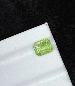 1.95 Carat Natural Cut Peridot emerald shape loose Gemstone from Pakistan - Picture 1 of 5