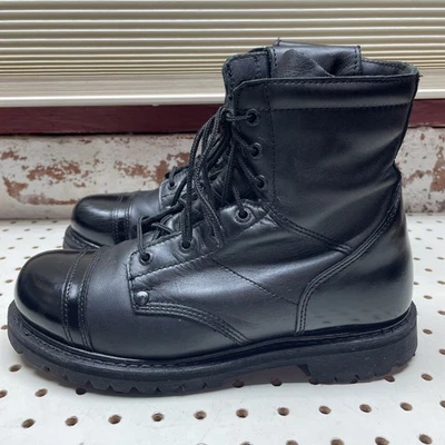 Botas de Combate Rocky Para Hombre 7" Cuero Negro Cremallera Lateral Jersey Talla 8.5 M Foto 1 de 4