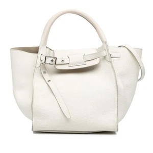 Authenticated Celine Small Big Bag White Calf Leather Satchel - Picture 1 of 10