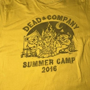 RAR Dead & Co Sommer Camp 2016 T-Shirt Herren gelb mit toten Bären Größe M J18 - Bild 1 von 13