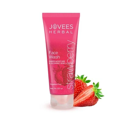 Jovees Herbal Strawberry Face Wash 120ml For Glowing & Hydrated Skin - Image 1 of 4