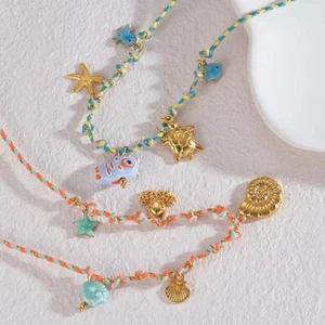 Multi-Style Braided Cord Necklace Collarbone Chain Jewelry Gifts - Picture 1 of 21