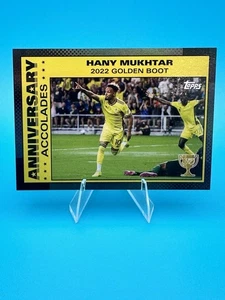 2025 Topps MLS 30th Anniversary Accolades Hany Mukhtar Black Foil /10 Nashville - Foto 1 di 3
