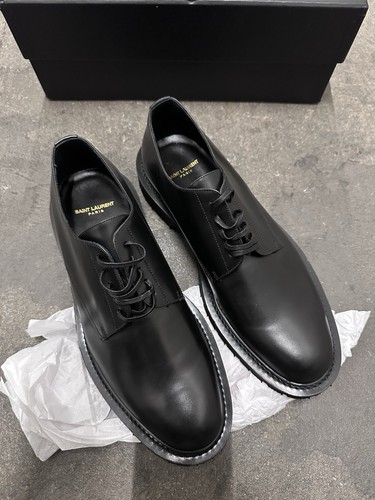 SAINT LAURENT (YSL) Saint Laurent Vaughn Oxford nero smoking formale nero 44 nuovo con scatola $895