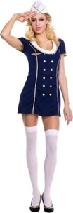 Private Jet Captain Woman Costume Flying Crew Ladies Dress Music legs 70433 S/M - Picture 1 of 1