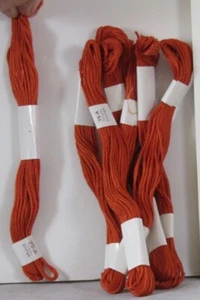 10 Skeins NEW Vintage SIX Strand FLOSS 8 yd #75-A Tropic ORANGE - Picture 1 of 2
