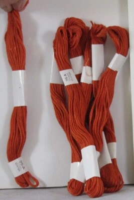 10 Skeins NEW Vintage SIX Strand FLOSS 8 yd #75-A Tropic ORANGE - Image 1 of 2
