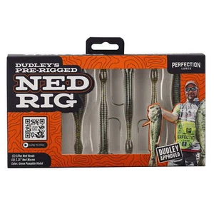 Perfection Lures Dudley's Pre-Rigged Green Pumpkin Violet Ned Rig Finesse - Picture 1 of 7