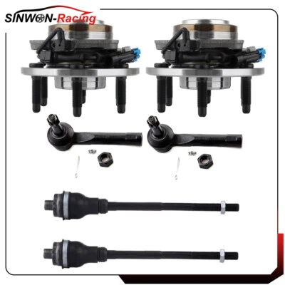 6x Front Steering Tie Rod End Wheel Bearing Hub For 2002-2006 Cadillac Escalade - Image 1 of 4