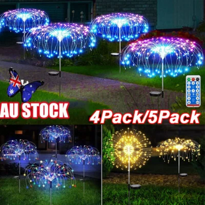 150LED Solar Firework String Lights Fairy Starburst Garden Stake Lamp Outdoor AU - Image 1 of 4