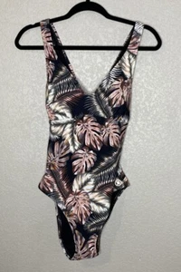 Costume da bagno unico Hurley taglia M rosa modesto tropicale vacanza isola resort - Foto 1 di 12