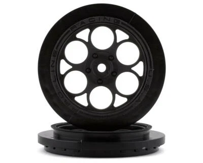 Pro-Line Showtime Front Drag Racing Wheels w/12mm Hex (Black) (2) [PRO2803-03] - Image 1 of 4