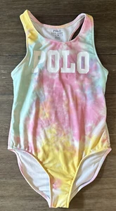 Polo Ralph Lauren Little Girls Pink Tie-Dye One-Piece Swimsuit Size 6 POLO - Picture 1 of 13