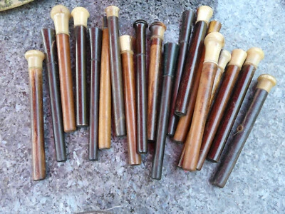 lot 20 manches anciens ombrelles bois corne idéal pour porte manteau ou chapeau - Photo 1/4