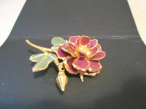 THE MUSEUM COMPANY VINTAGE ROSE PIN #100-71824 NEVER WORN IN ORIGINAL BOX. - Picture 1 of 4