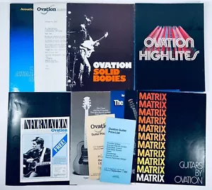 Original 1980s OVATION Guitar Matrix Viper Catalog Ad Price List Poster - Picture 1 of 11