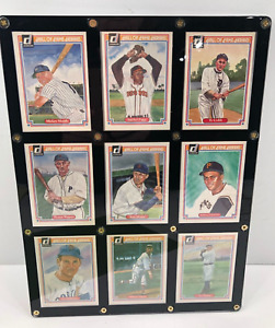 1983 Donruss Hall of Fame Heroes Baseball Cards Cobbs Mantle Paige Wagner W/Case