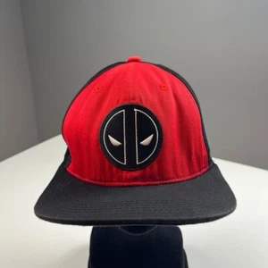 Marvel Deadpool embroided hat snapback red black one size fit most run small - Foto 1 di 6