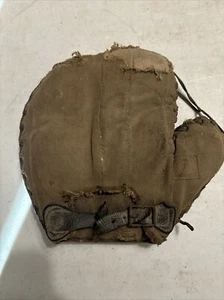 VINTAGE SPAULDING MITT - PADDED BASEBALL LEATHER GLOVE - Picture 1 of 18