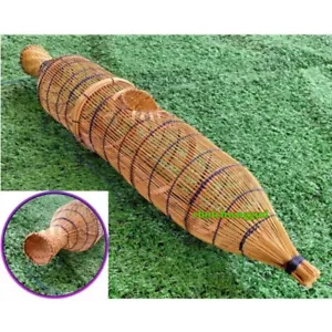 Fish Trap Creel Basket Woven Bamboo Sculpture Pendant Light Home Decor Long 50cm - Picture 1 of 7