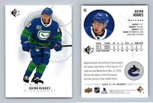 Quinn Hughes - Canucks #55 SP Authentics 2020-21 Upper Deck Card - Picture 1 of 1