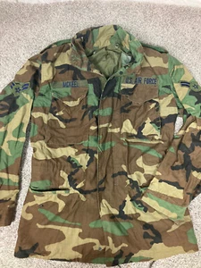 US Air Force Camo Cold Weather Field Jacket Mens Size Small Long Coat With Liner - Picture 1 of 8