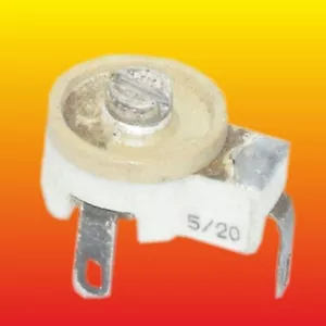 (5-20) pF LOT OF 2 RUSSIAN VARIABLE CERAMIC TRIMMER CAPACITOR 3-pin - Picture 1 of 3