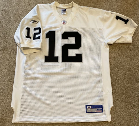 Reebok Authentic Oakland Raiders Rich Gannon White Jersey SZ 50 Cover