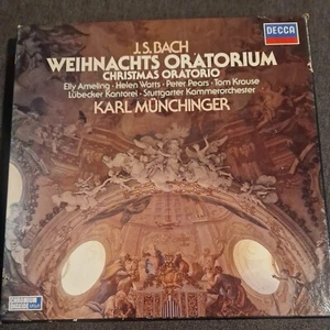 Bach NM Weihnachts Oratorium Christmas Karl Munchinger 3 Cassettes and booklet. - Picture 1 of 6