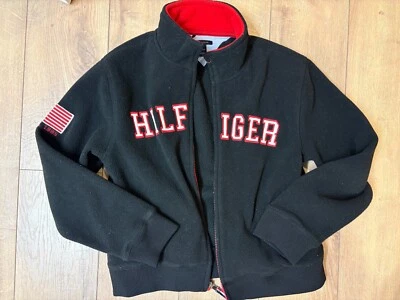 Tommy Hilfiger мальчиков черный молнии куртка размер 12/14 GUC - Изображение 1 из 2