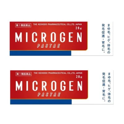 Lot 2 MICROGEN PASTAE 28g JAPAN Body Hair Growth Cream (eyebrows beards) - Image 1 of 2