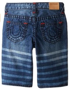 $89 NEW True Religion Brand Jeans Big Kids Boys 10-12 Geno Super T Denim Shorts - Picture 1 of 10