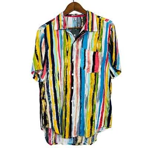 NUOVO! CharmKpR Camicia con bottoni manica corta mod righe - M - Foto 1 di 4