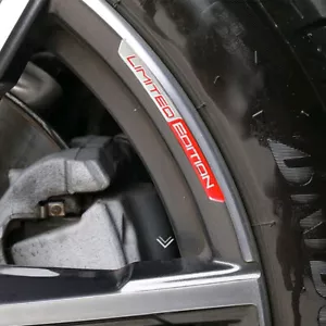 4Pcs Red LIMITED EDITION Car Wheel Hub Sticker Emblem Badge Decal Accessories - Foto 1 di 7