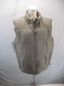 Chaleco aislante Eddie Bauer talla XL para hombre plumón de ganso oliva cremallera cuello alto 371 - Imagen 1 de 13