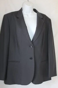 Blazer Chaqueta Talbots 16 Clásico Ligero Gris Oscuro Mezcla Lana Italiana - Imagen 1 de 6