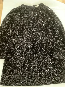 H&M schwarzes Damen-Paillettenkleid Größe L - Bild 1 von 6