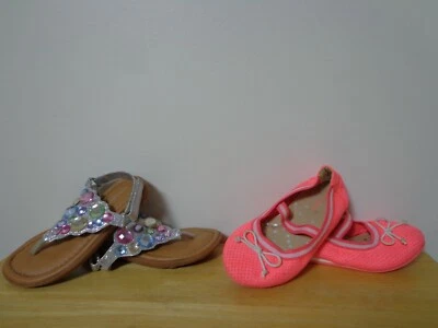 Lot of 2 Toddler Girl's Shoes & Sandal Size 8 - Image 1 of 4