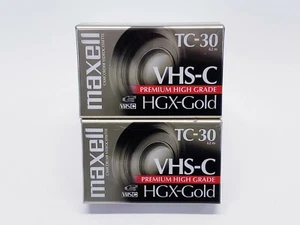 Videocassetta videocassetta Maxell VHS C HGX Gold TC 30 vuota nuova sigillata - Foto 1 di 6