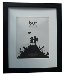 BLUR+GOOD SONG+POSTER+AD+RARE ORIGINAL 2003+FRAMED+EXPRESS WORLD SHIP+BANKSY - Imagen 1 de 7