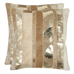 Safavieh Peyton 18-inch Decorative Pillows in Gold (Set of 2) - Picture 1 of 1
