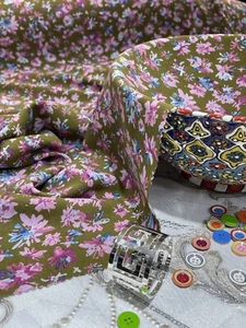 ✅ Monsoon’s super weicher bedruckter 100% Viskose Viskose Kleid Röcke Blusenstoff - Bild 1 von 5