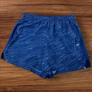 DSG Herren Marineblau Sport Shorts Allover Streifen Print Gummibund Größe L - Bild 1 von 6